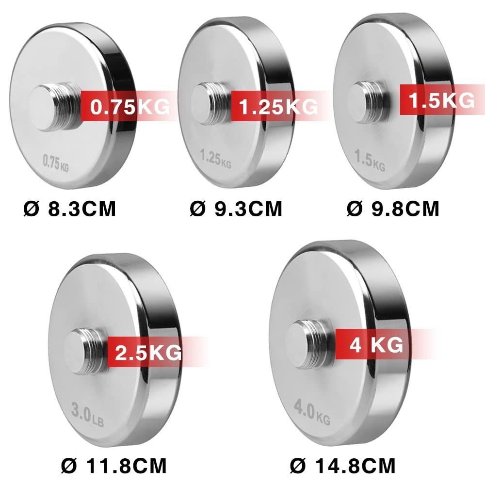 通常版の加工 テクスチャー有 鏡面仕上げ版 通常版可変式ダンベル スチール製 Northdeer クロームメッキ ダンベルプレート