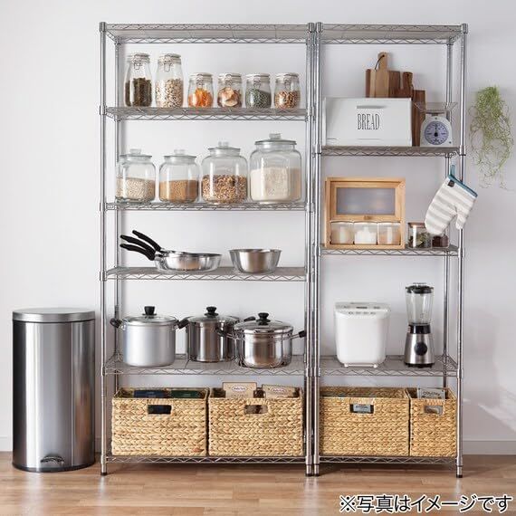 スチールラック CUSTOM 3段 ブラック ニトリ NITORI 幅115×奥行40×高さ137.8cm 8791492