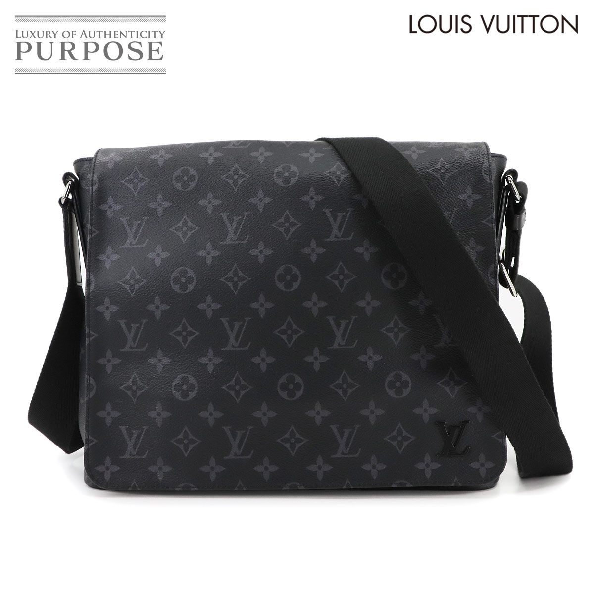 ルイ ヴィトン LOUIS VUITTON モノグラム エクリプス ディストリクト MM NM ショルダー バッグ ブラック M 44001