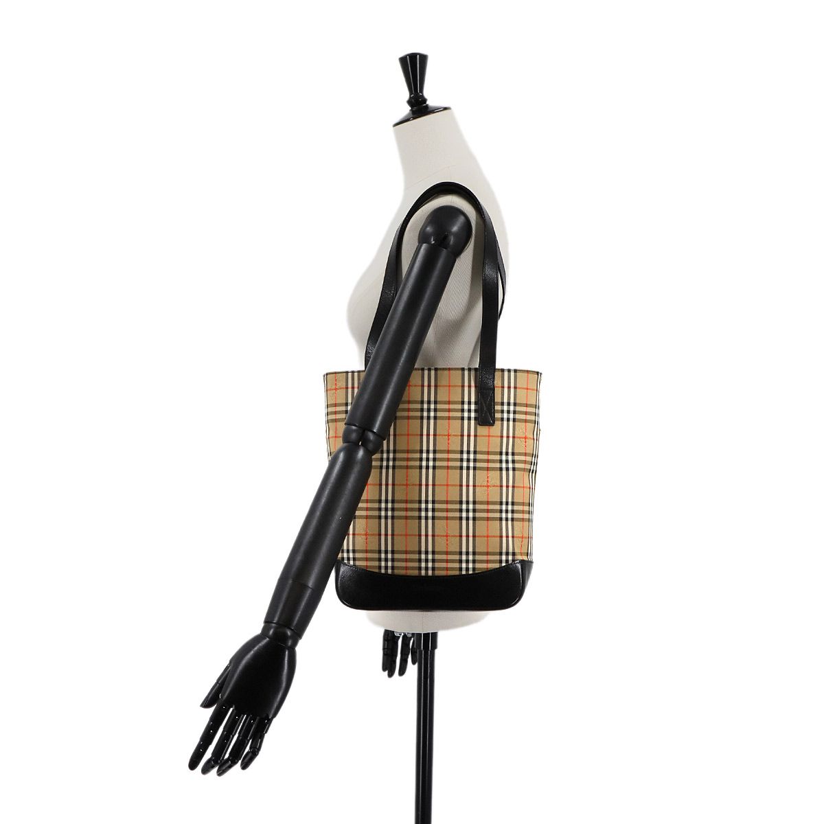 美品 バーバリー BURBERRY ヘイマーケットチェック トート バッグ