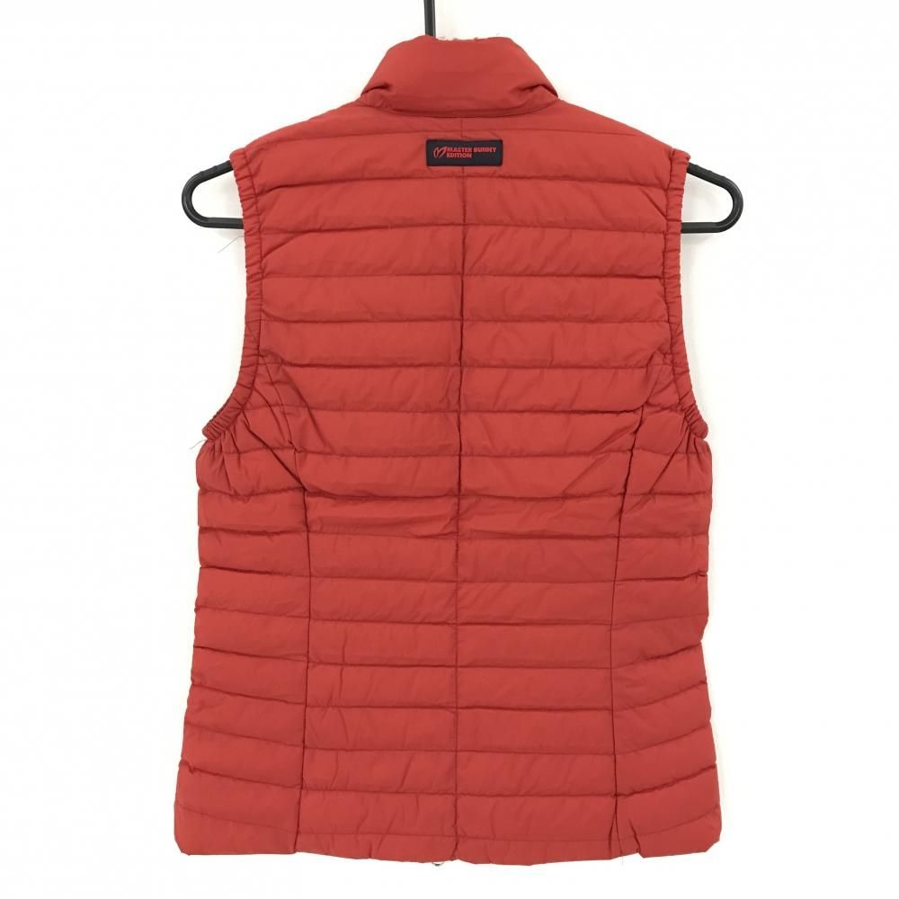 マスターバニー ダウンベスト レッド ロゴネイビー ダウン90％ レディース 1 M ゴルフウェア MASTER BUNNY EDITION