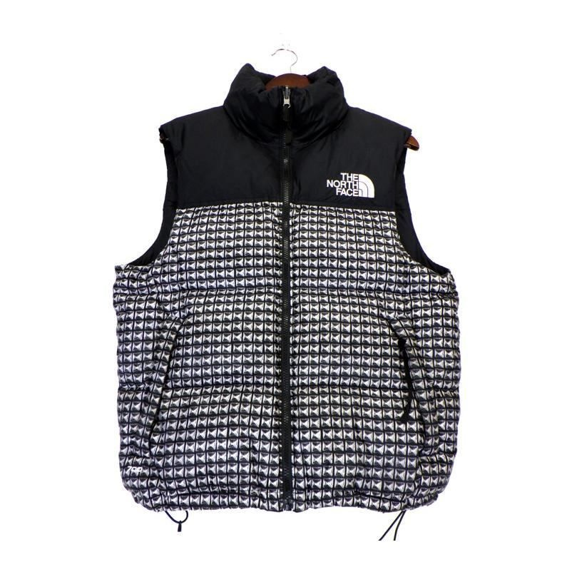 シュプリーム Supreme × ザノースフェイス THE NORTH FACE 21SS Studded Nuptse Vest スタッズ プリント ヌプシ ダウン ベスト w24046