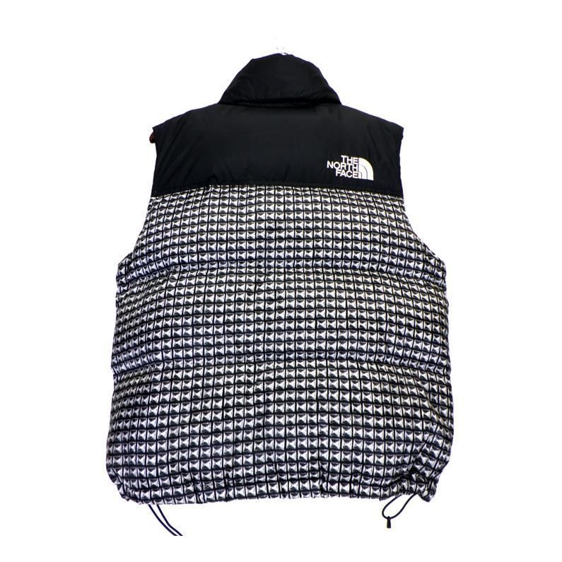 シュプリーム Supreme × ザノースフェイス THE NORTH FACE 21SS Studded Nuptse Vest スタッズ プリント ヌプシ ダウン ベスト w24046