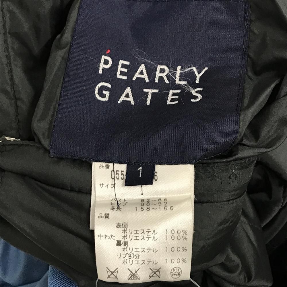  パーリーゲイツ 中綿リバーシブルスニード ライトブルー 裏黒 4 WAY 袖着脱可 ブルゾン レディース 1 M ゴルフウェア PEARLY GATES ジャケット レディースウェア