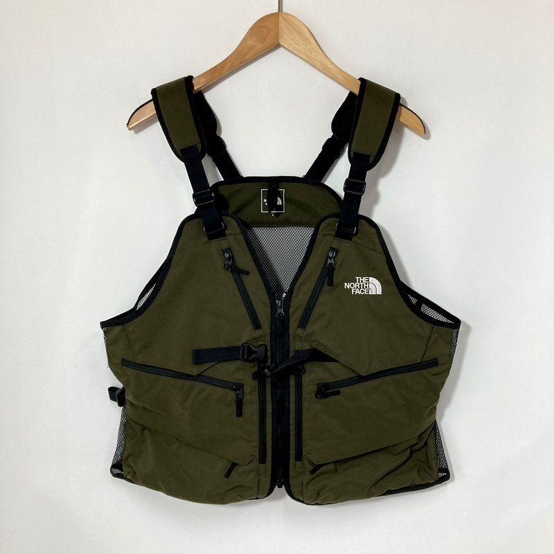 THE NORTH FACE ザノースフェイス ギアメッシュベスト NP22231 アウトドア キャンプ メンズ Lサイズ カーキ トップス A15220