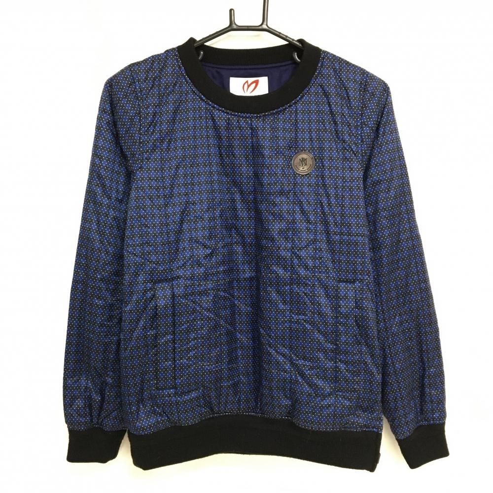 マスターバニー 中綿スニード ネイビー×黒 チェック×ドット調 蓄熱裏地 レディース 1 M ゴルフウェア MASTER BUNNY EDITION