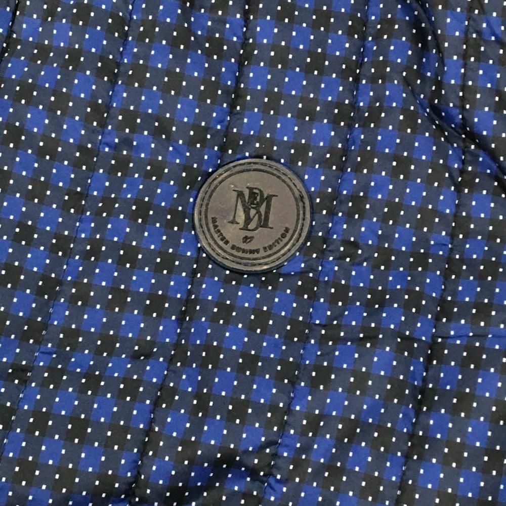 美品】マスターバニー 中綿スニード ネイビー×黒 チェック×ドット調