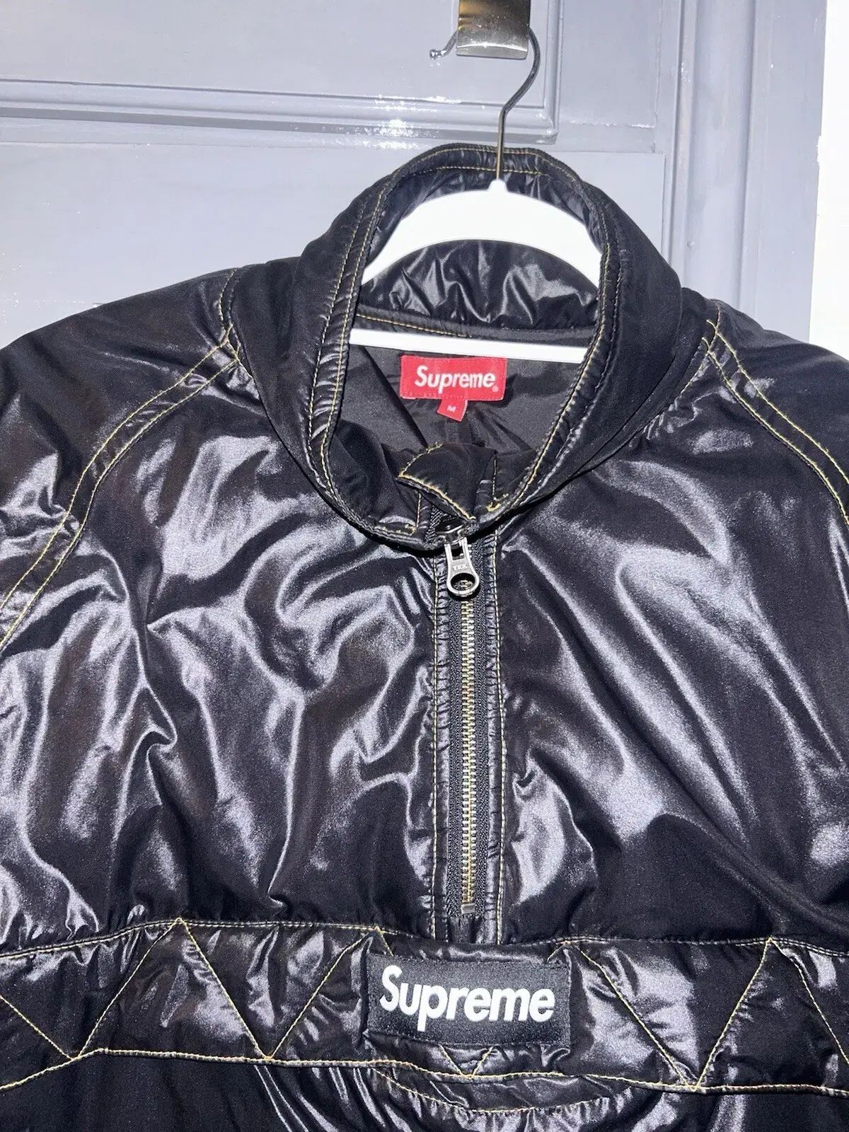 シュプリーム コントラスト スティッチ プルオーバー ブラック