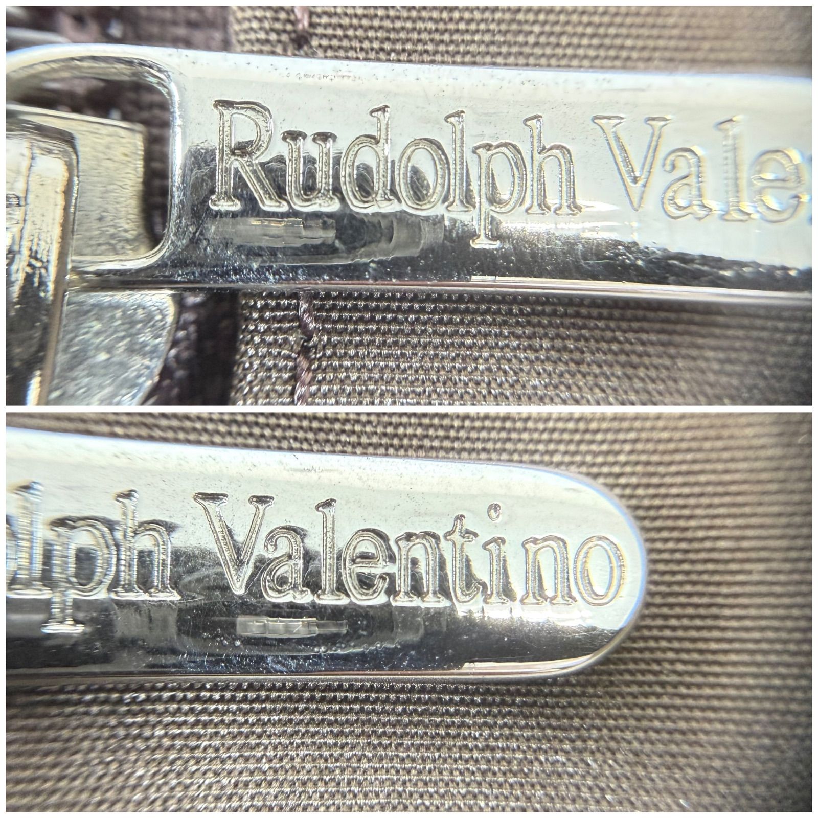 美品】Rudolph Valentino ルドルフ ヴァレンチノ ナイロン レザー