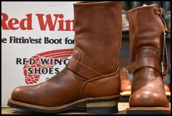 8D DEAD PT91プリント 94年2月刻印 レッドウィング 8269 エンジニア 茶 ブラウン スチールトゥ ブーツ redwing HOPESMORE FD266