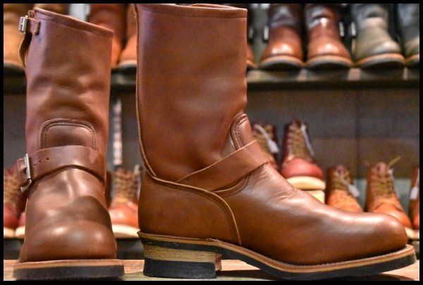 8D DEAD PT91プリント 94年2月刻印 レッドウィング 8269 エンジニア 茶 ブラウン スチールトゥ ブーツ redwing HOPESMORE FD266