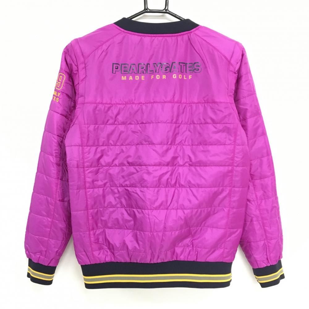 パーリーゲイツ 2 WAY中綿リバーシブルスニード ライトパープル 片面ネイビー ブルゾン レディース 0 S ゴルフウェア PEARLY GATES