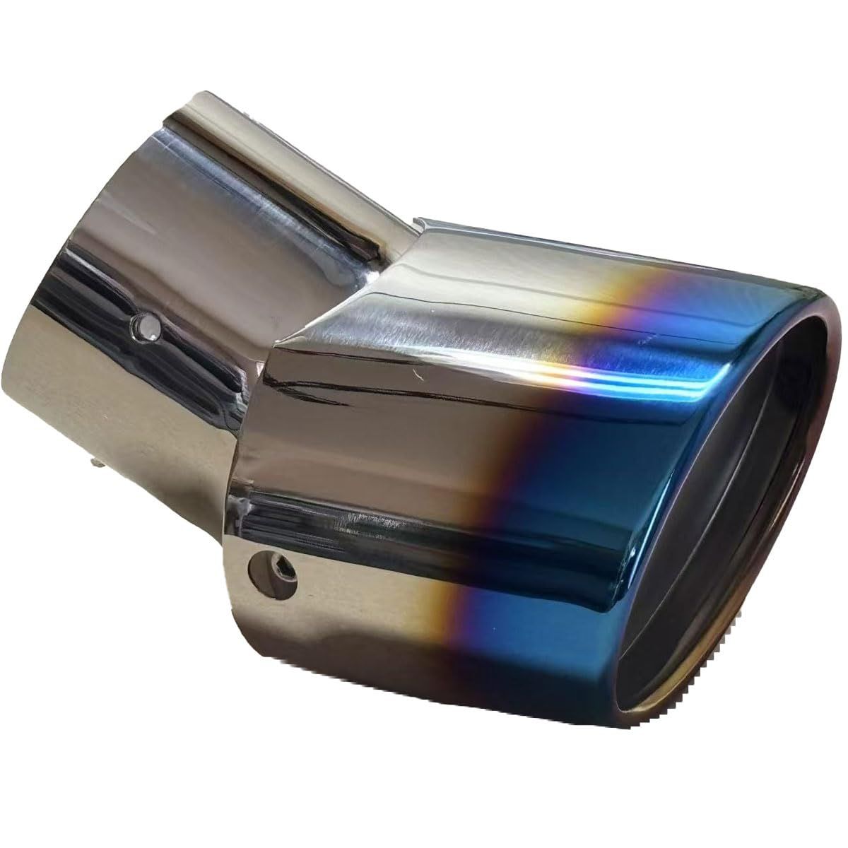 新品 East field 車外用品 マフラーカッター ユニバーサル オーバル チタンブルー (L)サイズ 角度調整可能 テールパイプ径φ45~67mm適応 専用工具付 ハイエース