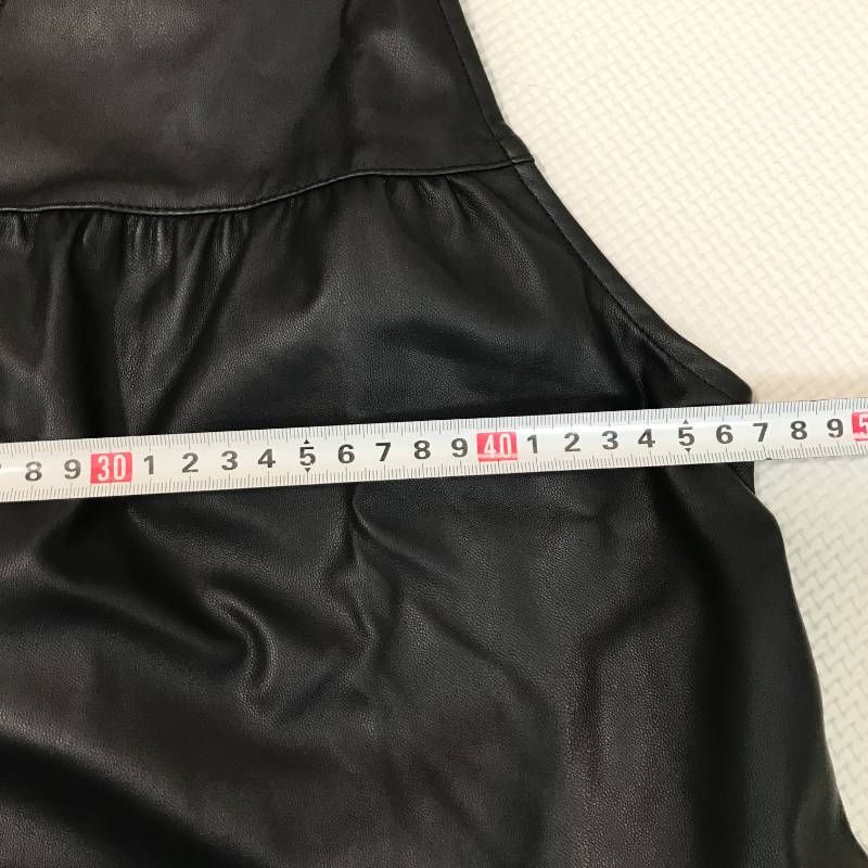 ＆LOVEアンドラブティアードバックリボンのフェイクレザージャンスカM