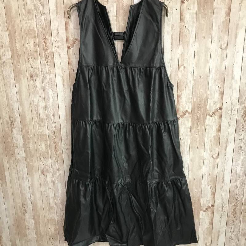 ＆LOVEアンドラブティアードバックリボンのフェイクレザージャンスカM