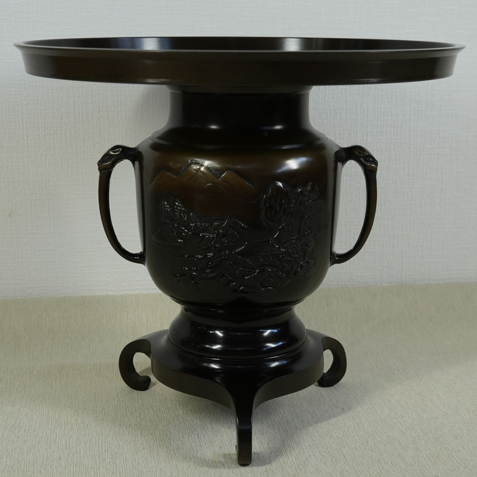 IM] 花器 唐金製 薄端 尺0 山水 現状品 茶道 華道 生け花 - メルカリ