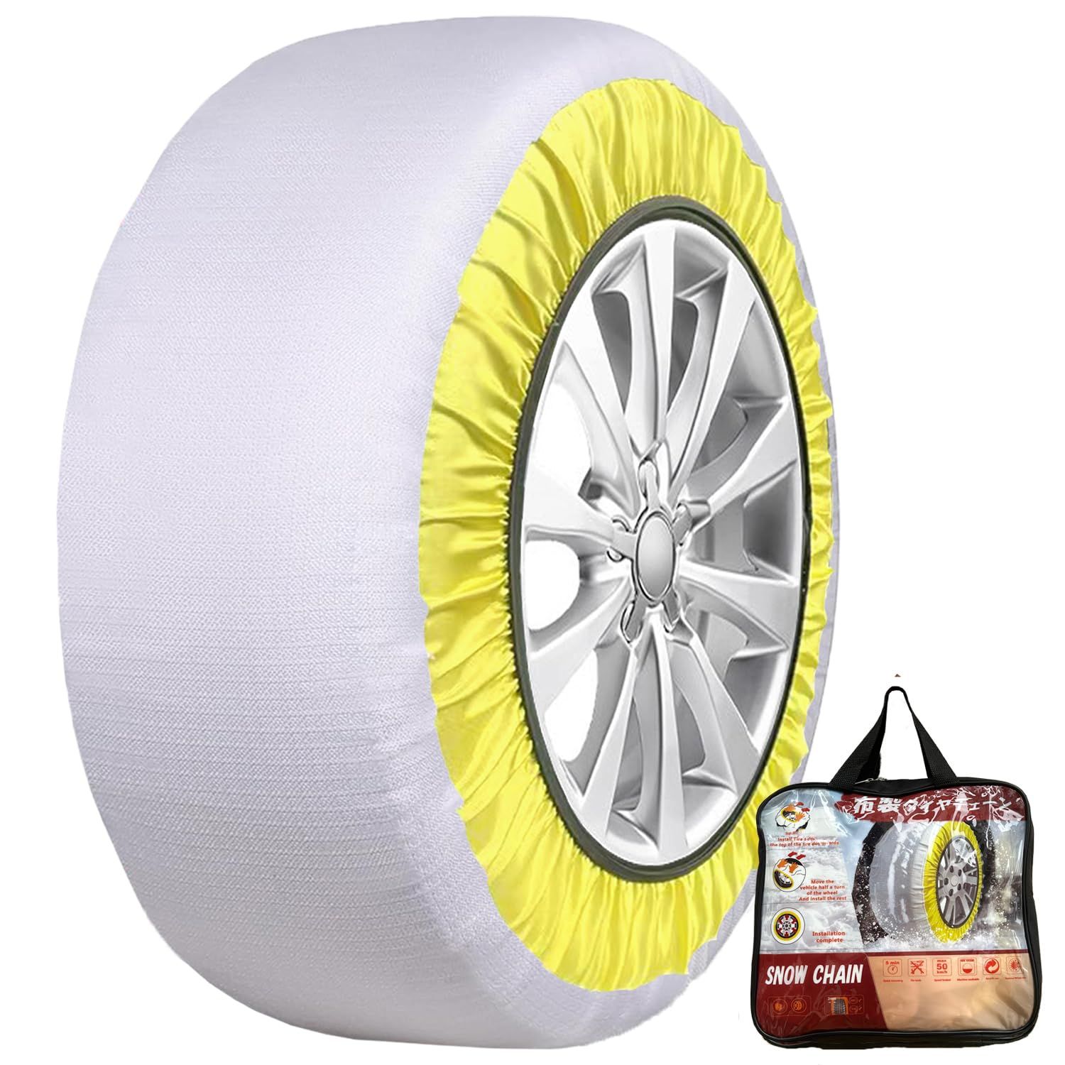 タイヤチェーン 布製 チェーン規制適合 スノーソックス 低振動 低騒音55 R 13 165 65 14 70 60 15 185 55 195 50 簡単装着 非金属 軽自動車 チェーン