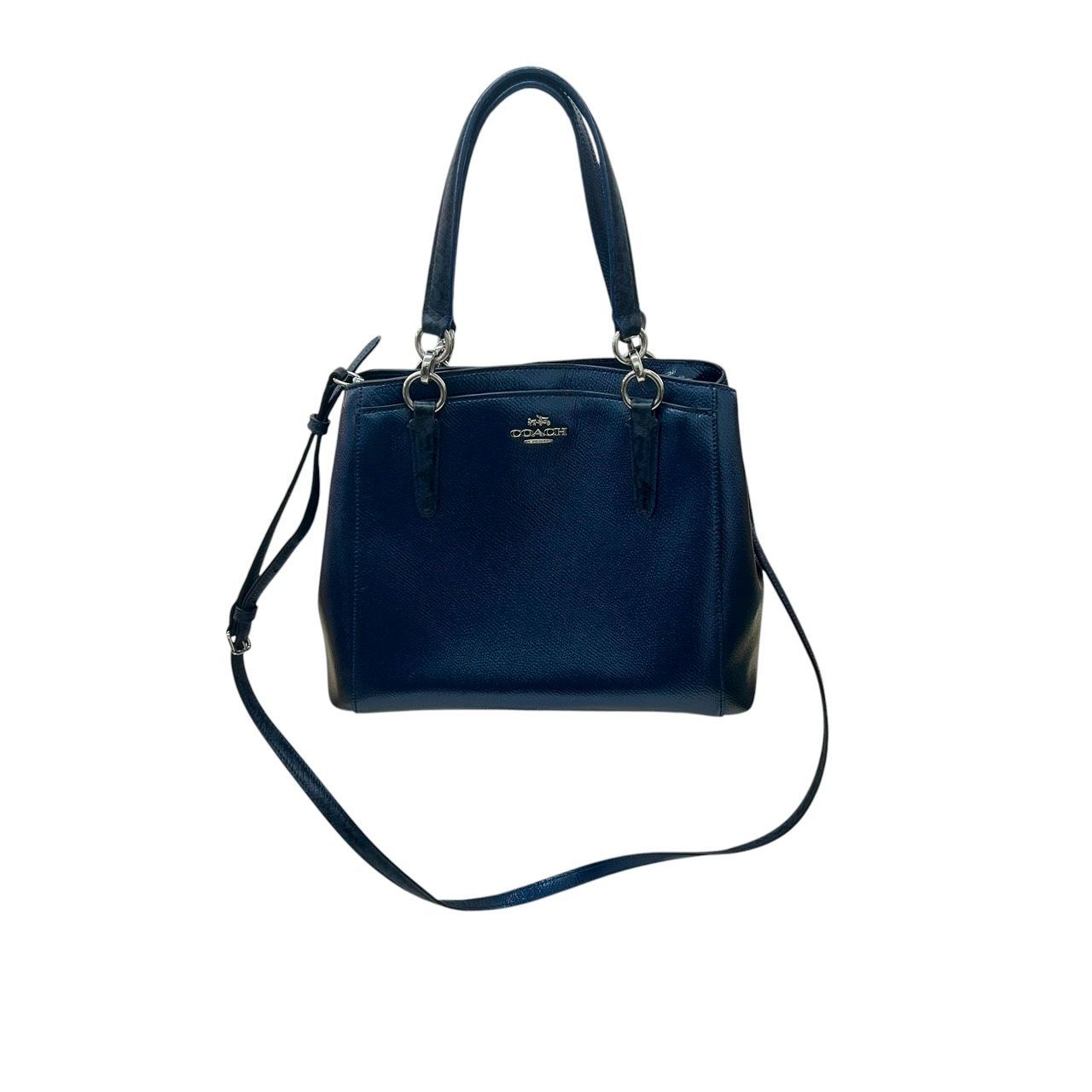 COACH コーチ　2WAY ショルダーバッグ　ハンドバッグ　ネイビー COACH コーチ 2WAY ショルダーバッグ ネイビー - メルカリ