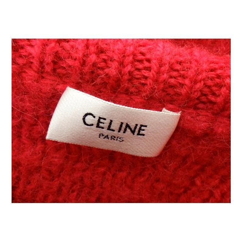 【正規品】CELINE 22AW エディ期 フェアアイル ボクシー ロゴニット セリーヌ CELINE 21AW 【 2A33P120O 】 ブラッシュド ウール ボクシー