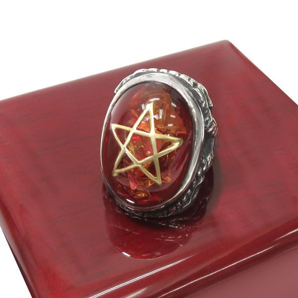 サイド18Kスターカスタム ルビー アレックスストリーター ALEX STREETER エンジェル ハート リング TOUR 08 12号 hyde着 47394