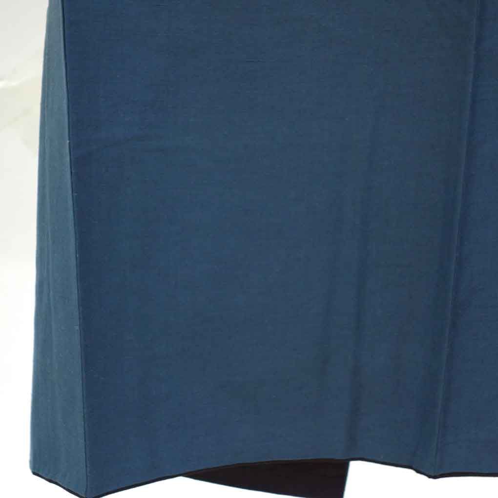 男物アンサンブル 羽織丈84 cm 身丈135 裄68 前幅25 後幅30 5 袖丈47 袖幅35 メンズ 袷 無地 裄長 裄Lサイズ 秋冬春用 正絹 シルク ネイビー リメイク リユース リサイクル 呉服のきくや