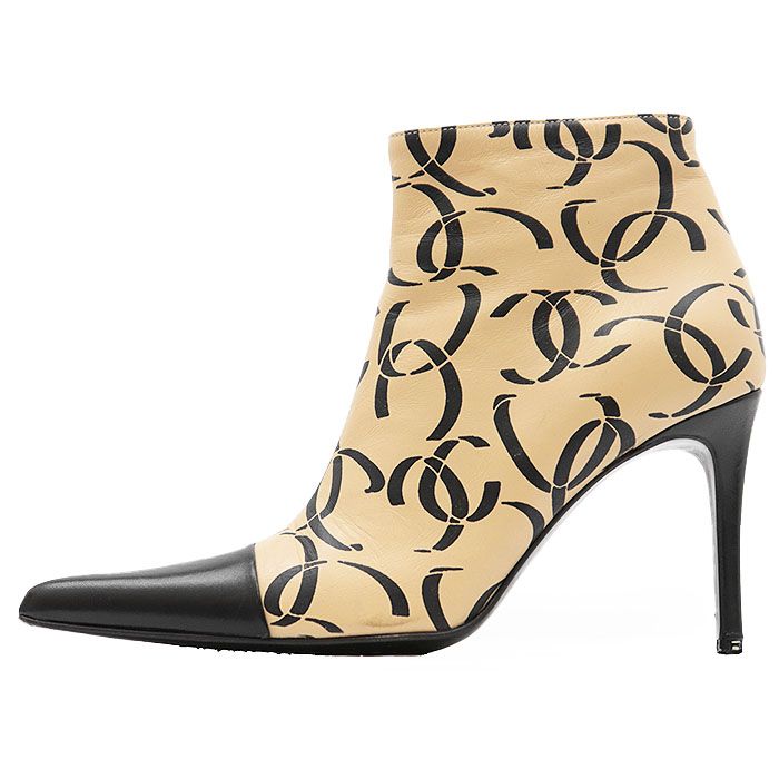 CHANEL シャネル アンクルブーツ COCOマーク サイドジップ バイ