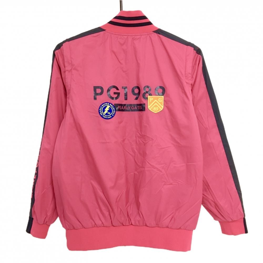  超 パーリーゲイツ 中綿リバーシブルジャケット ネイビー 片面ピンク 袖着脱可 4 WAY レディース 0 S ゴルフウェア PEARLY GATES ジャケット レディースウェア