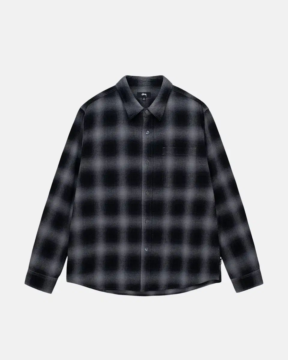 STUSSY PETE PLAID SHIRT CHARCOAL
