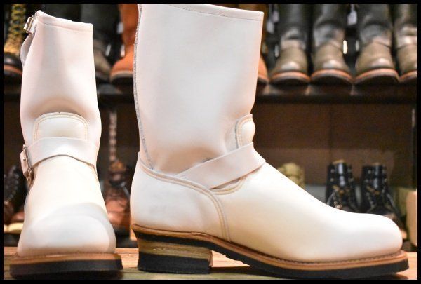 9D DEAD BEAMS別注 03年 レッドウィング 8275 エンジニア ホワイトフルグレインレザー 白 ビームス ブーツ redwing HOPESMORE FE267