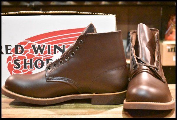 9.5D DEAD 羽タグ レッドウィング 8161 ガラスレザー コレクテッドグレイン ブラウン 茶 編み上げ ブーツ redwing HOPESMORE FE268