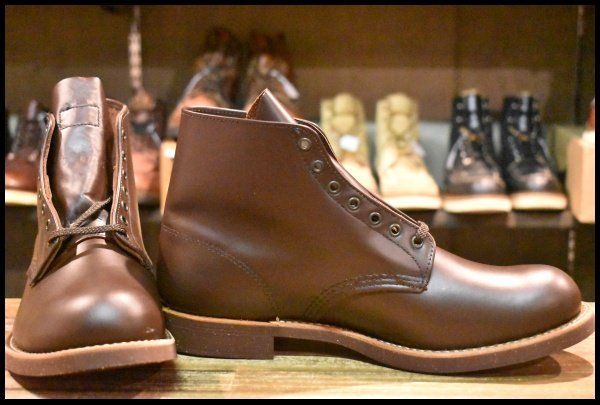 9.5D DEAD 羽タグ レッドウィング 8161 ガラスレザー コレクテッドグレイン ブラウン 茶 編み上げ ブーツ redwing HOPESMORE FE268