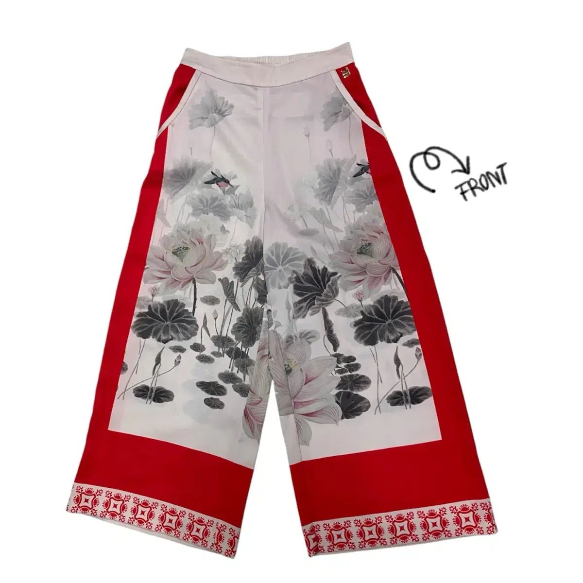 テッド ベイカー シルク プリンティング パンツ XS