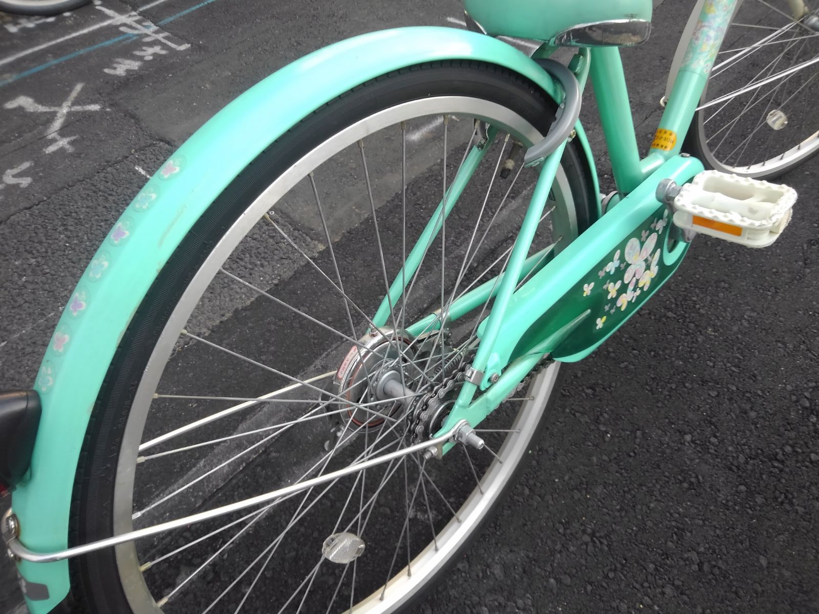 引き取り限定！(名古屋市昭和区)中古子供自転車3615 前後タイヤ