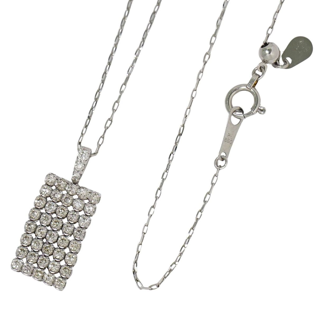 本物 ダイヤモンド 0.50ct Pt900 Pt850 ネックレス ペンダント  