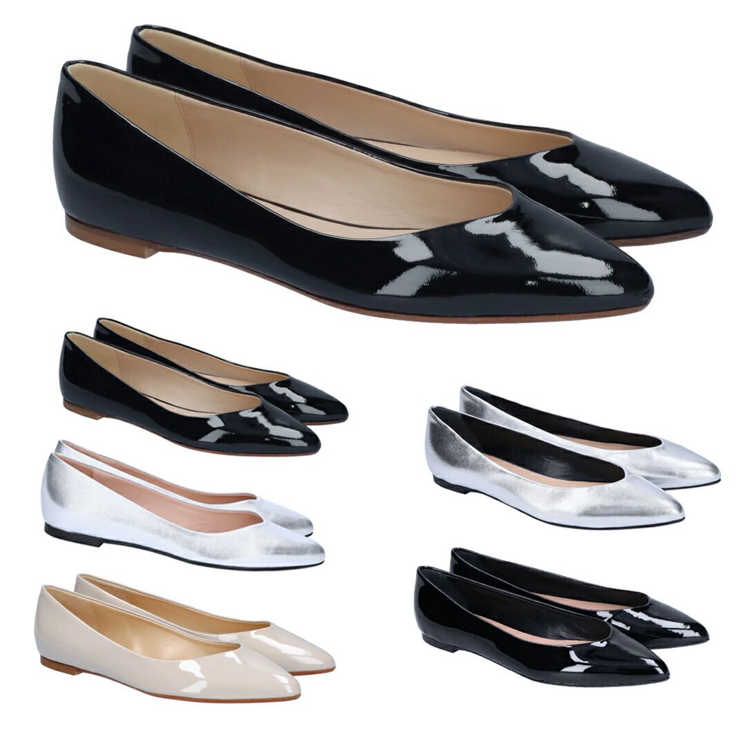 ファビオルスコーニ FABIO RUSCONI レディース パンプス フラットシューズ S 2428 F NERO 2