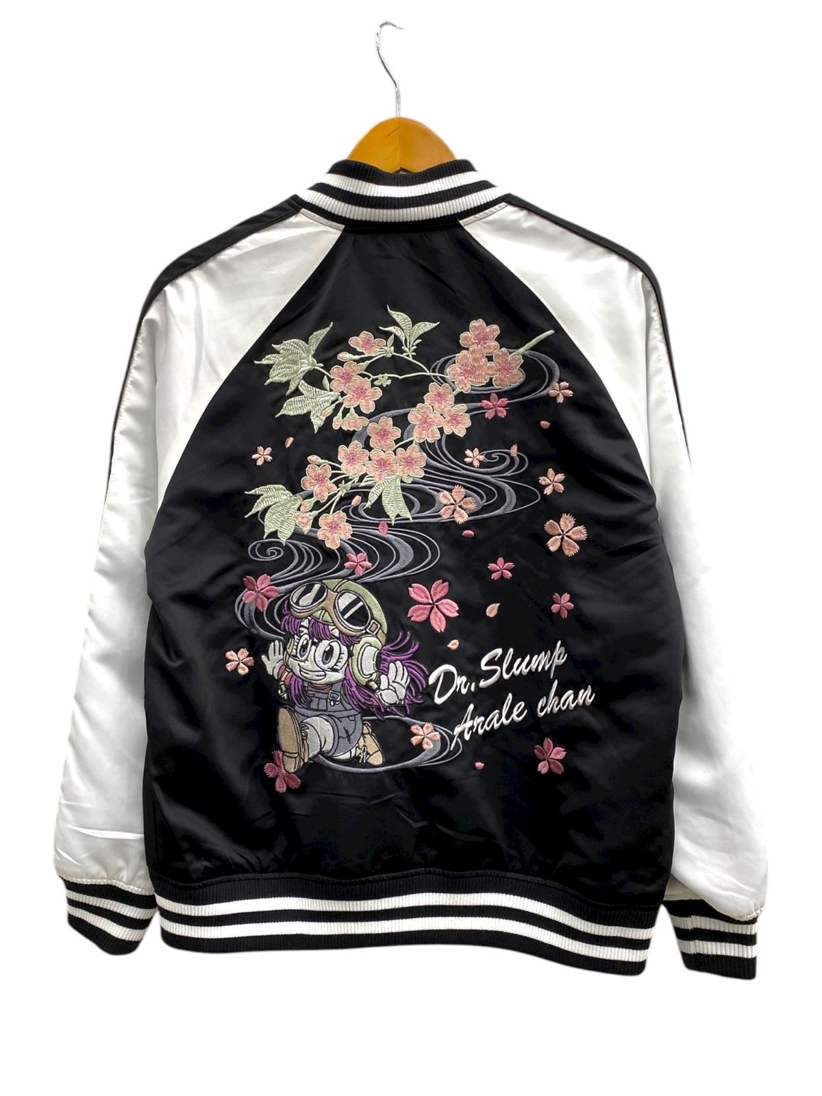 スカジャン ドクタースランプ アラレちゃん 刺繍 鳥山明 M ブラック メンズ 009