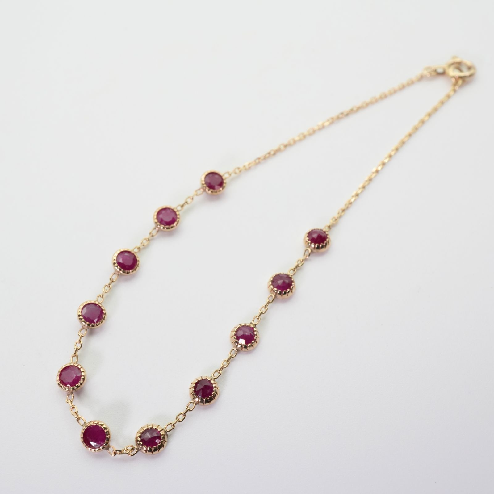 アガット ドリーミー ブレスレット ルビー K10 11石/24-4547S - メルカリ