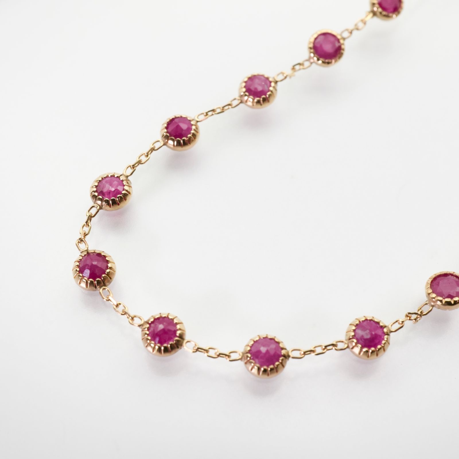 アガット ドリーミー ブレスレット ルビー K10 11石/24-4547S - メルカリ