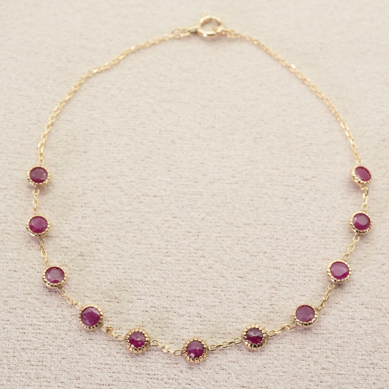 専用★アガット Dreamy Dreamy K10 ブレスレット ルビー アガット ドリーミー ブレスレット ルビー K10 11石/24-4547S - メルカリ