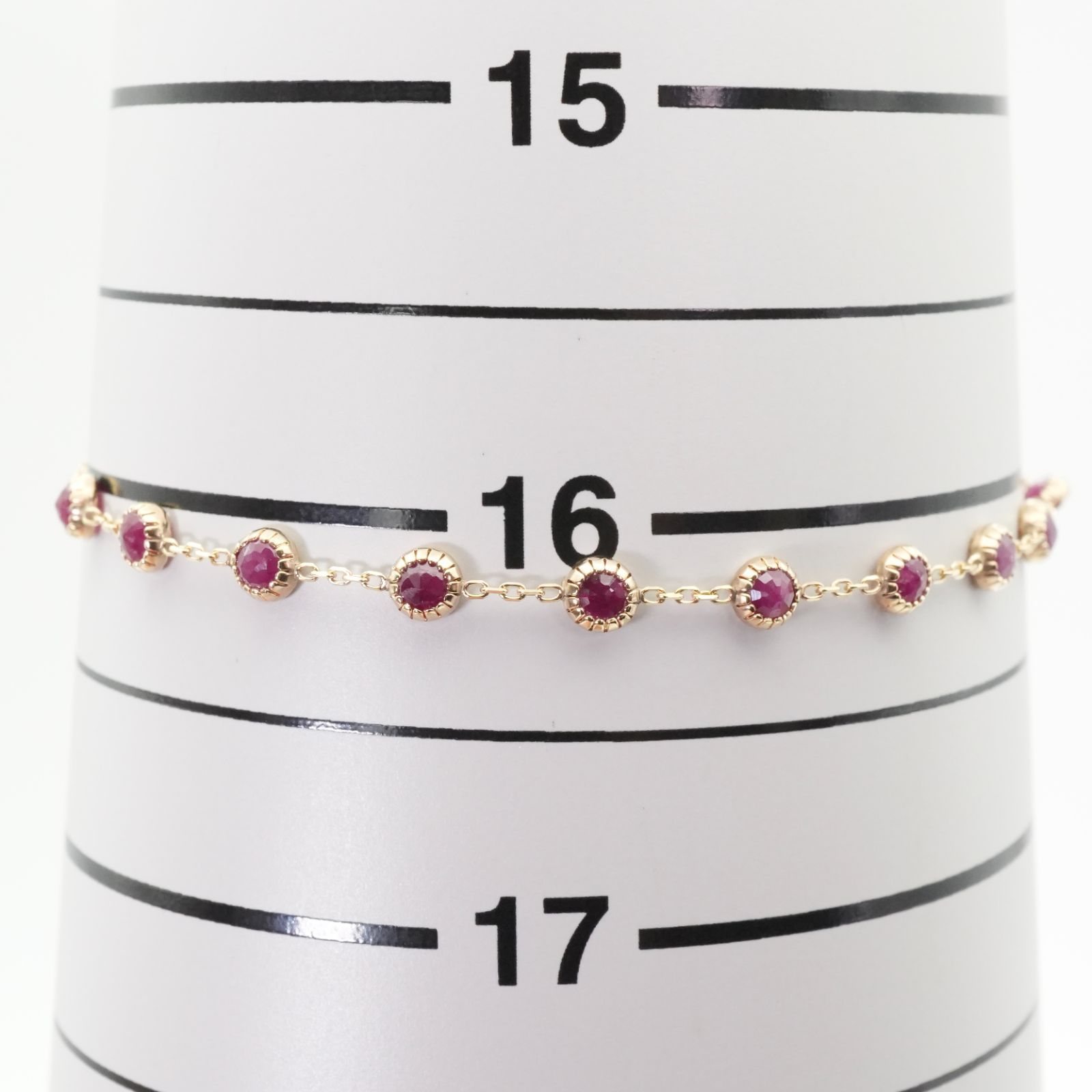 アガット ドリーミー ブレスレット ルビー K10 11石/24-4547S - メルカリ