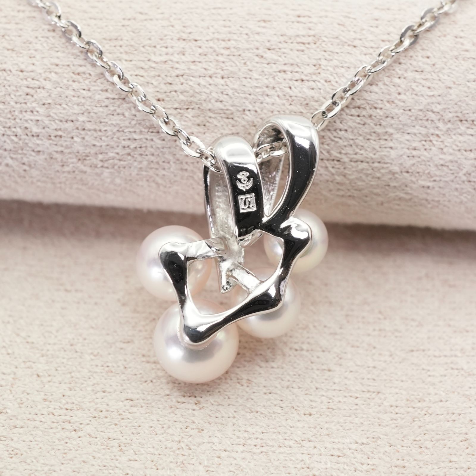 美品 ミキモト シルバー パール アコヤ真珠 ネックレス/25-2145S