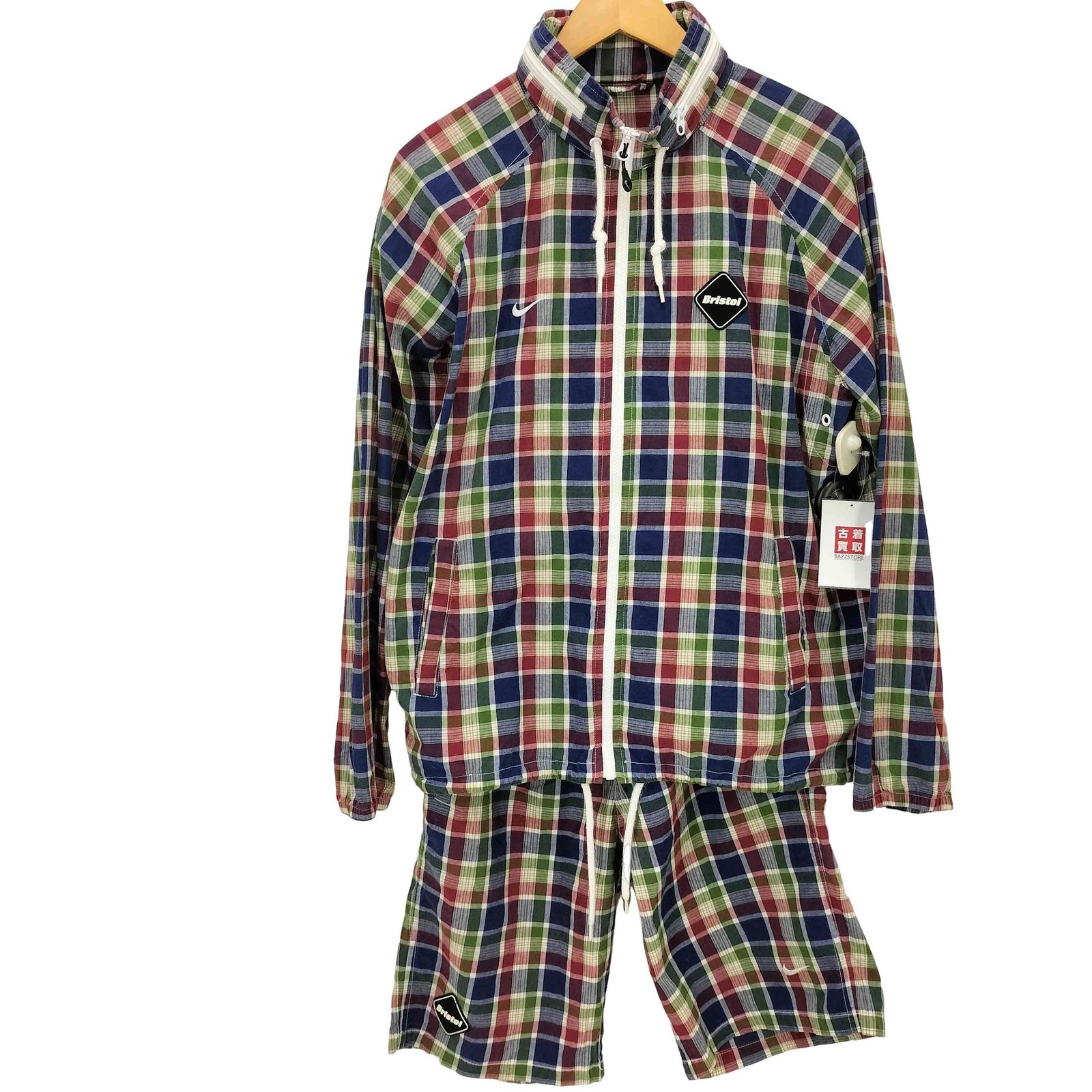 エフシー ルブリストル F.C.Real Bristol 12SS CHECK WARM UP JKT チェック ジップアップ ウォームアップ ジャケット パンツ セットアップ メンズ M