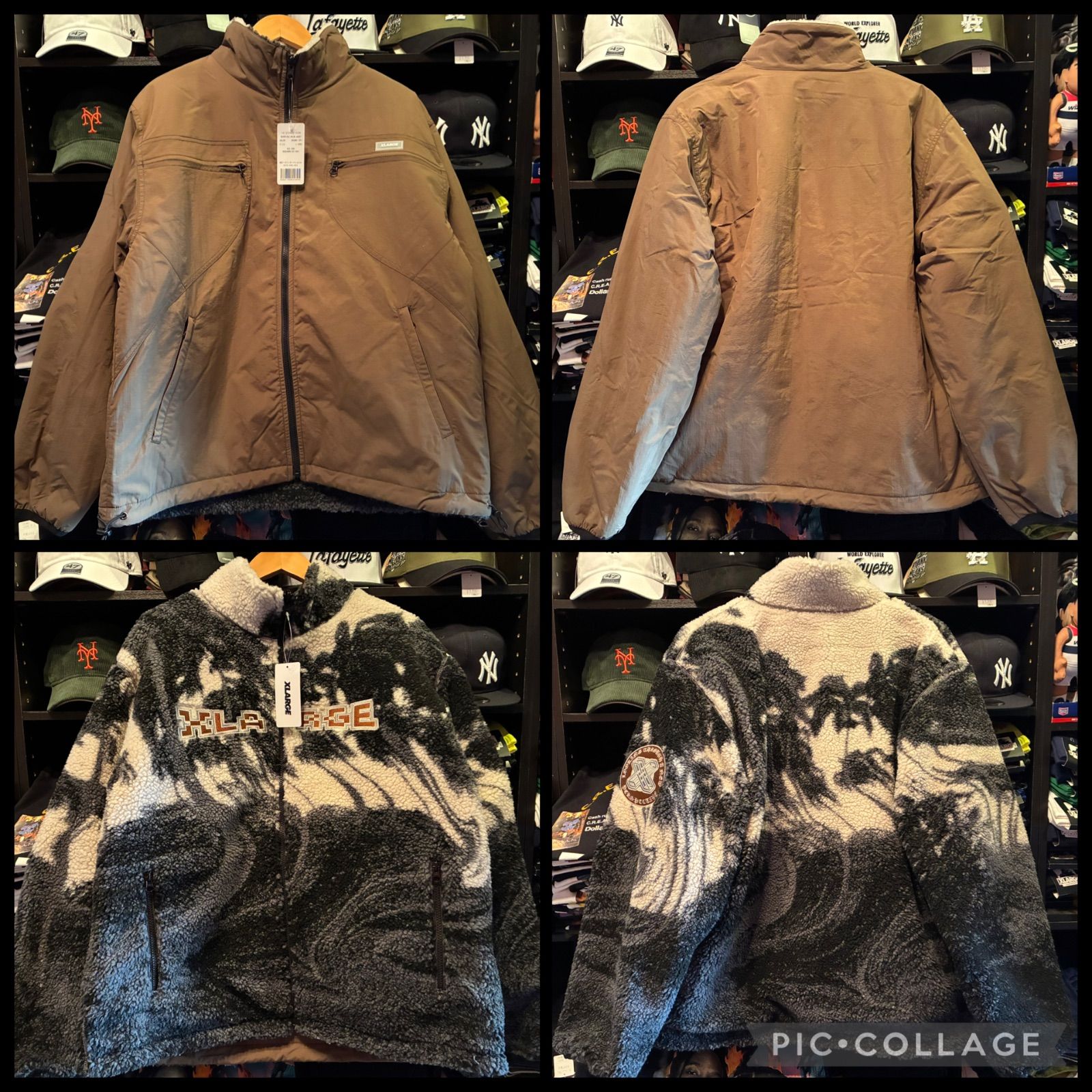 XLARGE REVERSIBLE NYLON JACKET BROWN Lサイズ