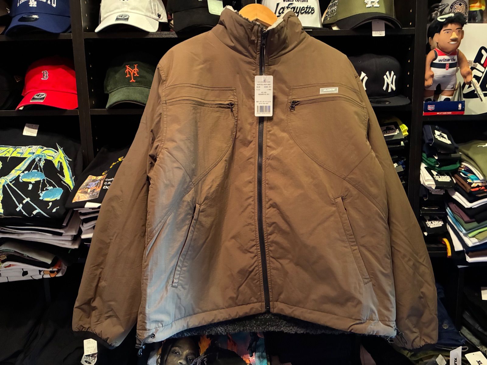 XLARGE REVERSIBLE NYLON JACKET BROWN Lサイズ