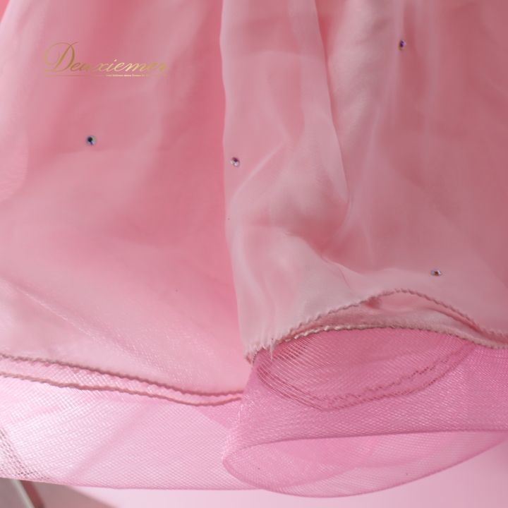 社交ダンス 衣装 ドレス ワンピース フロート デモ 競技 ダンス パーティ 発表会 明るい HIROKO YAMAGUCHI ヒロコヤマグチ ピンク系 ステージ衣装 おしゃれ 装飾 豪華 レディース フリル