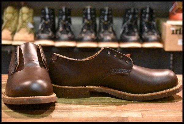 8.5D DEAD 羽タグ 98年 レッドウィング 8100 オックスフォード ガラスレザー コレクテッドグレイン フォアマン redwing HOPESMORE FE414