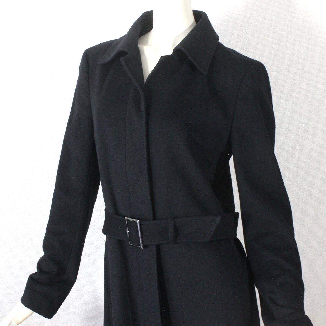 03【極上カシミヤ100％】LAUTREAMONT ロートレアモン ロングコート 黒