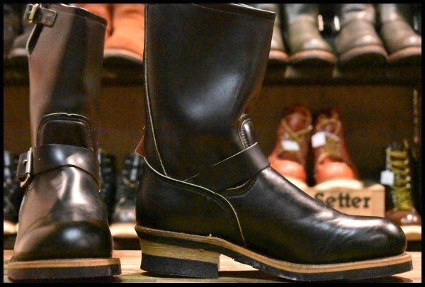 7D DEAD PT91プリント 94年04月刻印 レッドウィング 2268 エンジニア ブラッククローム スチールトゥ ブーツ redwing HOPESMORE FE523