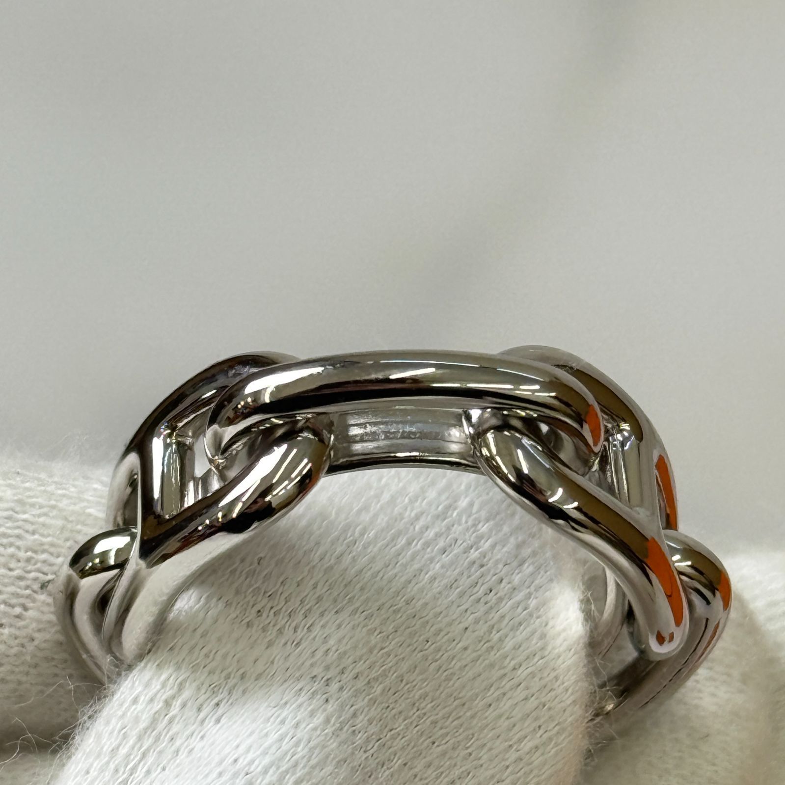 鑑定済み【 美品 】エルメス 《 レガート 》 シルバー 90 スカーフ