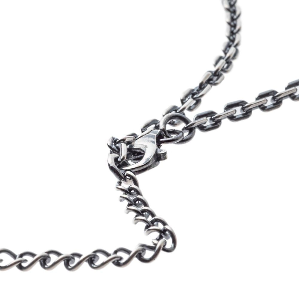  2.5ｍｍ4面カットAKアズキチェーン燻し50ｃｍ アルテミスキングス シルバー ジュエリーブランド ネックレス ペンダント アクセサリー